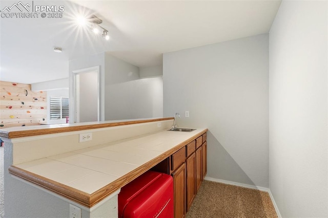 bathroom with vanity and baseboards