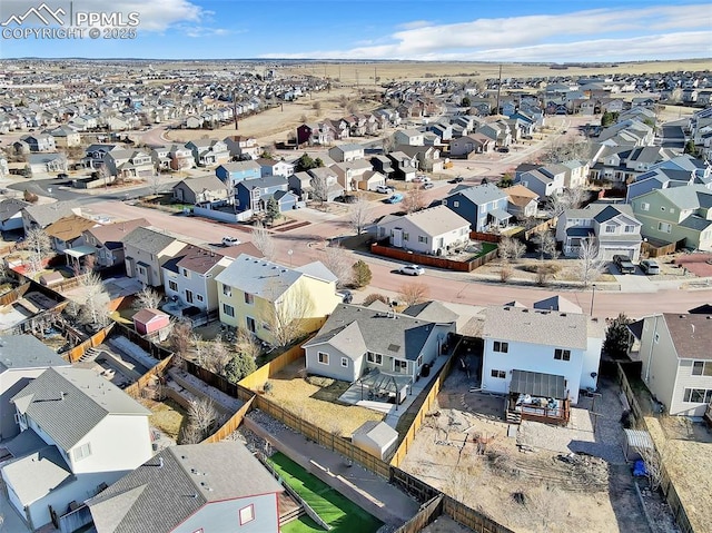 drone / aerial view with a residential view