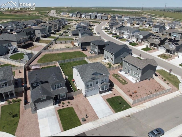 aerial view featuring a residential view