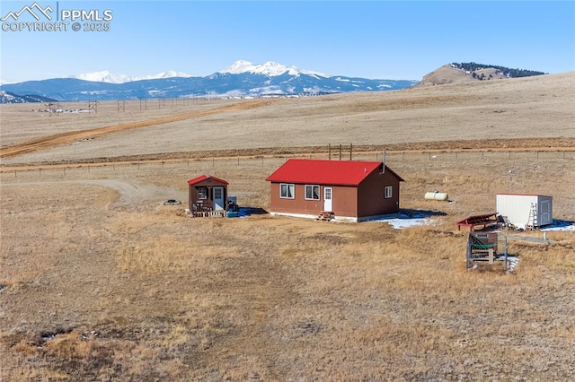 property view of mountains with a rural view