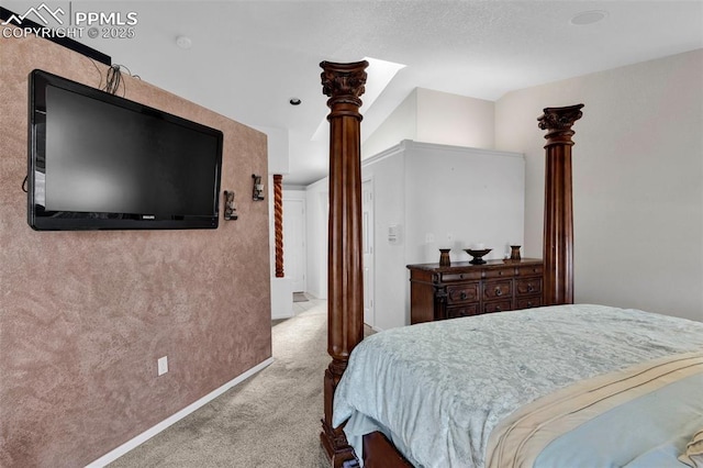 bedroom featuring carpet floors and baseboards