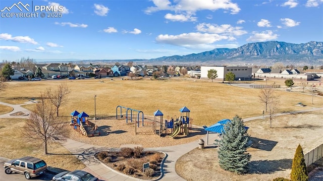4925 Hawk Meadow Dr, Colorado Springs, CO 80916 - exterior space featuring a residential view and a mountain view