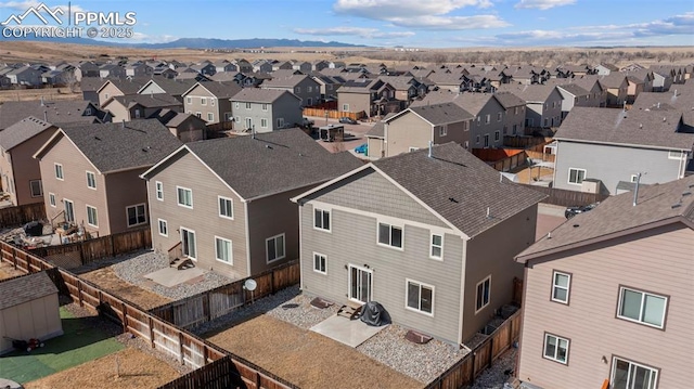 birds eye view of property featuring a residential view