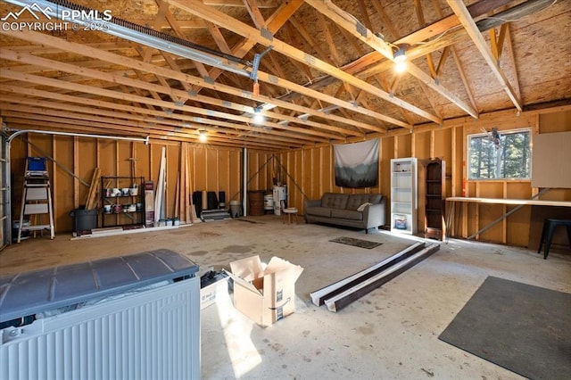 interior space featuring a garage