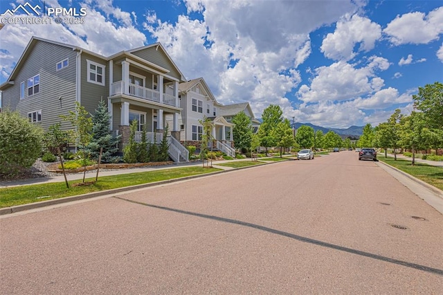 view of street with curbs and sidewalks