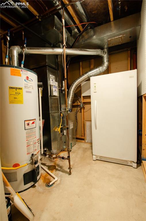 utilities featuring gas water heater