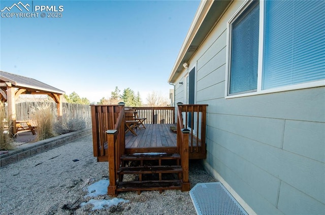 wooden deck with fence