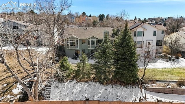 bird's eye view featuring a residential view