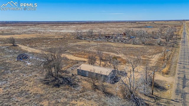 drone / aerial view with a rural view