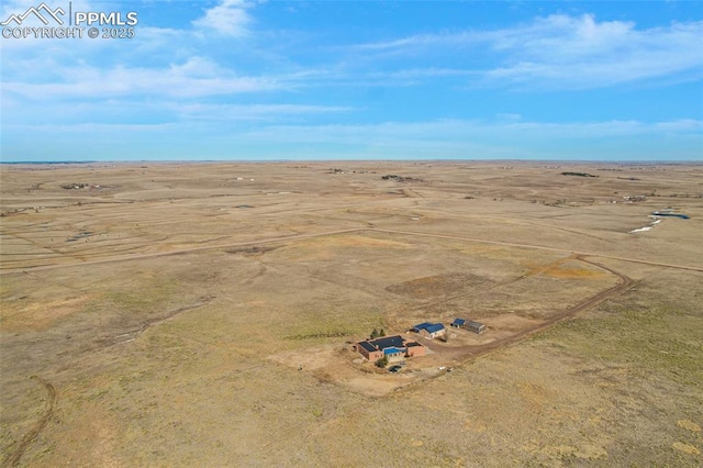 aerial view with a rural view