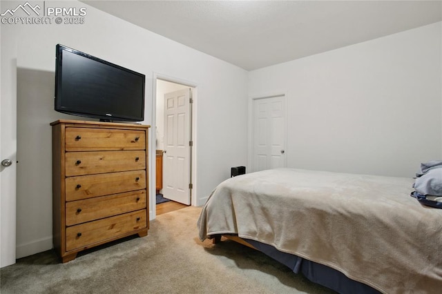 view of carpeted bedroom