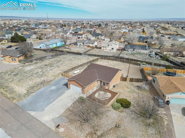 birds eye view of property featuring a residential view