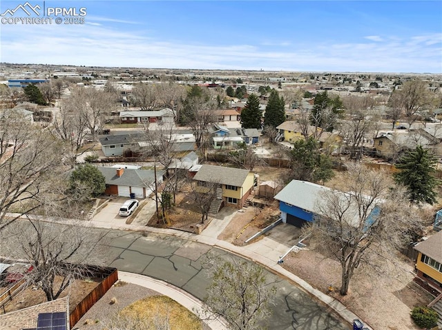 4127 Bent Dr, Colorado Springs, CO 80909 - bird's eye view featuring a residential view