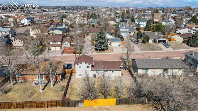 birds eye view of property featuring a residential view