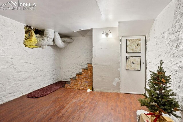 interior space with wood finished floors