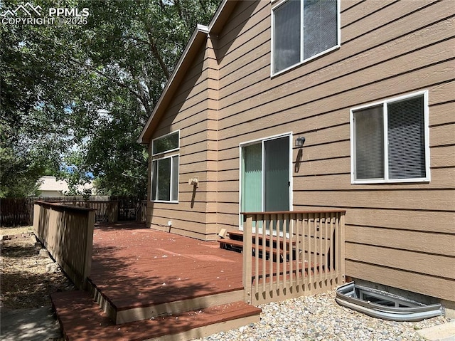 815 Riverview Ln, Colorado Springs, CO 80916 - wooden deck with fence