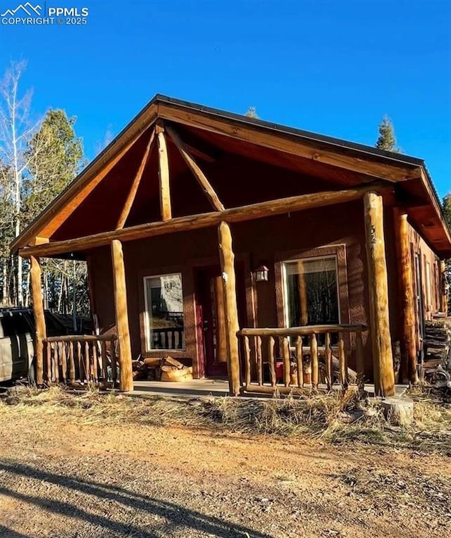 exterior space featuring a porch