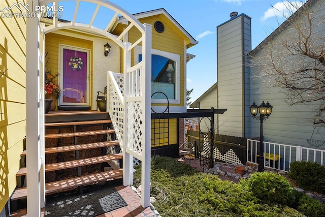 view of doorway to property