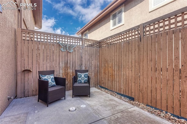 view of patio / terrace with a fenced backyard