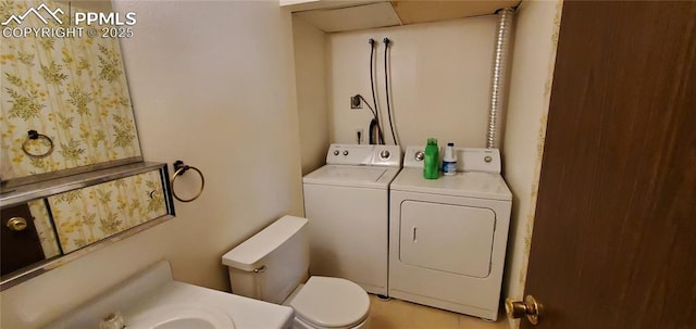4886 Sonata Dr Unit C, Colorado Springs, CO 80918 - half bath with washing machine and dryer and toilet