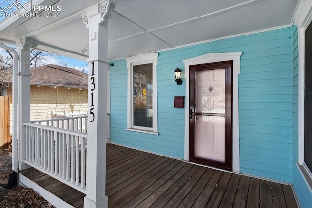 view of doorway to property