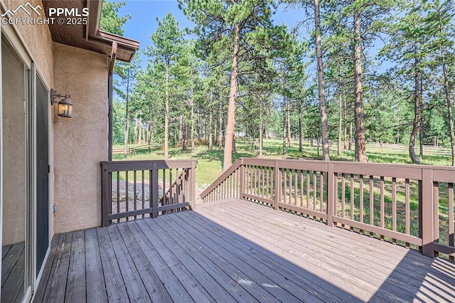 view of wooden terrace