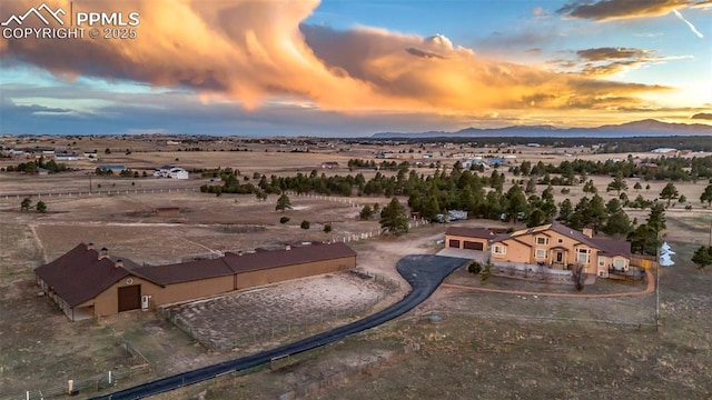 14650 Eastonville Rd, Elbert, CO 80106 - drone / aerial view with a mountain view and a rural view