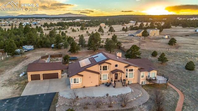 14650 Eastonville Rd, Elbert, CO 80106 - drone / aerial view with a mountain view