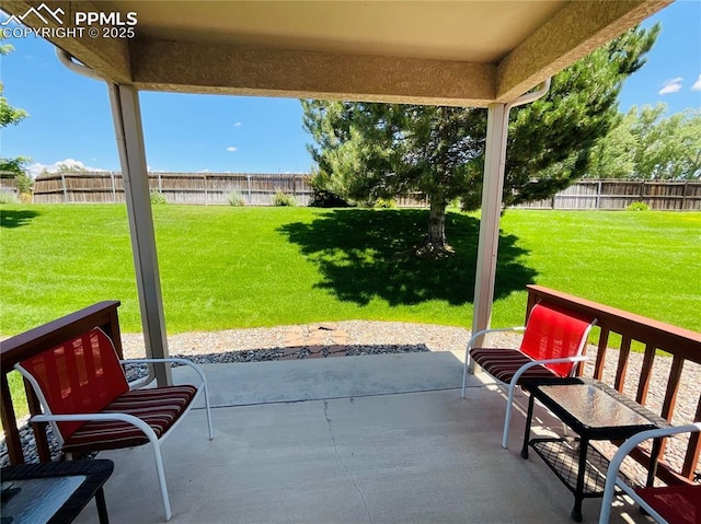 view of patio / terrace with a fenced backyard