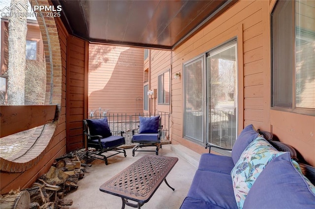 view of patio featuring an outdoor hangout area