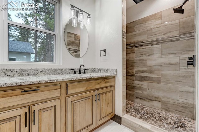 1309 Stone Ridge Dr, Woodland Park, CO 80863 - full bath with vanity and walk in shower
