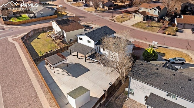 drone / aerial view with a residential view