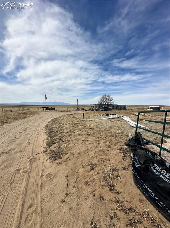 exterior space with a rural view