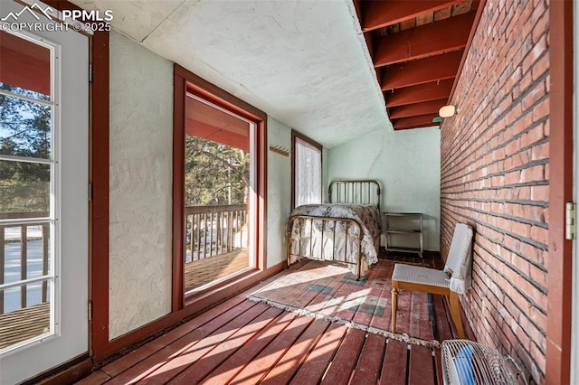 interior space with lofted ceiling