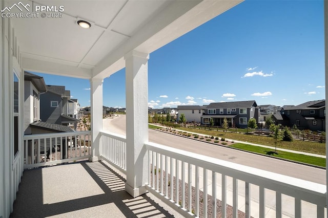 balcony with a residential view