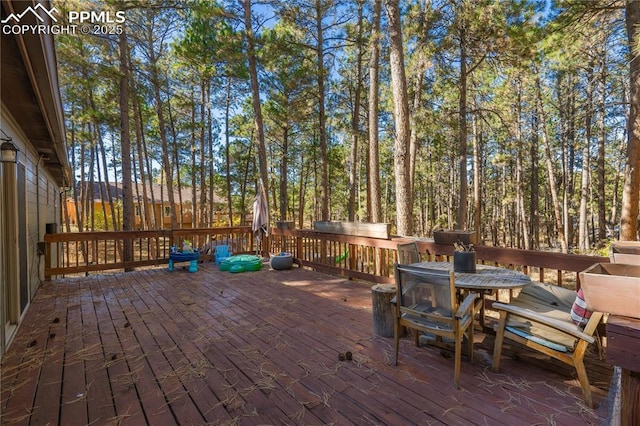 view of wooden deck