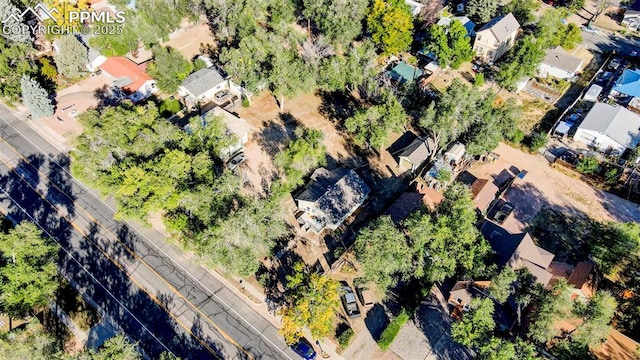 aerial view featuring a residential view