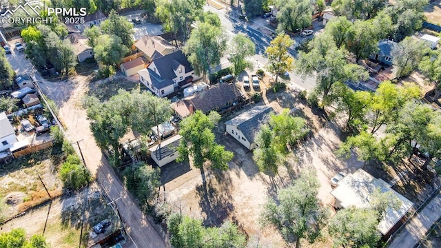 drone / aerial view with a residential view