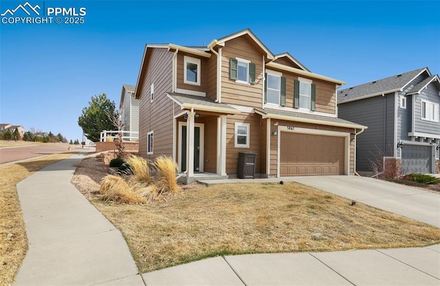 3867 Papuan Dr, Colorado Springs, CO 80922 - view of front facade with a garage and driveway