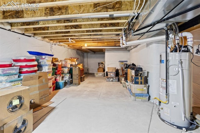 6001 Bennach Grv, Colorado Springs, CO 80927 - unfinished basement with gas water heater