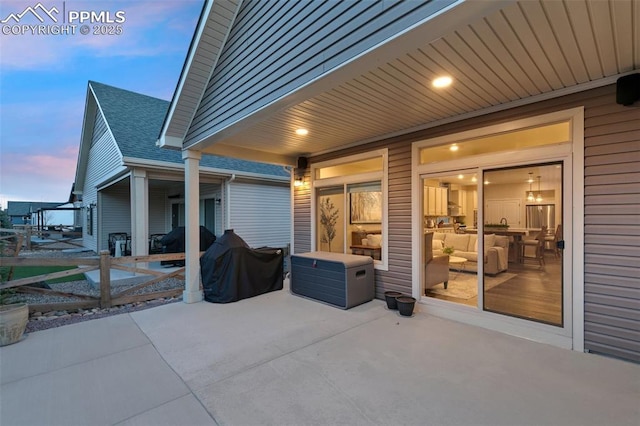6001 Bennach Grv, Colorado Springs, CO 80927 - view of patio terrace at dusk