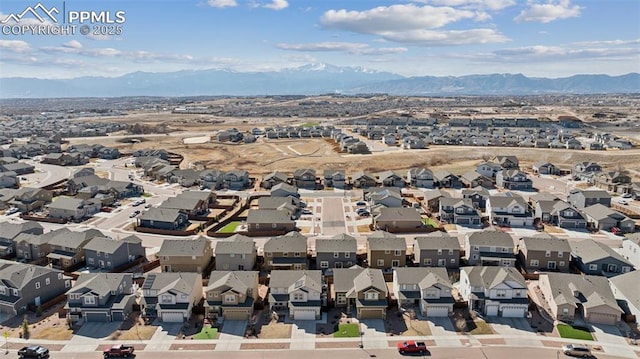 8040 Barraport Dr, Colorado Springs, CO 80908 - birds eye view of property featuring a residential view and a mountain view