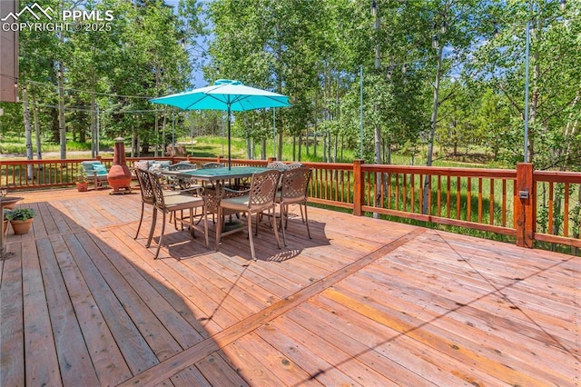 266 University Dr, Woodland Park, CO 80863 - deck with outdoor dining space