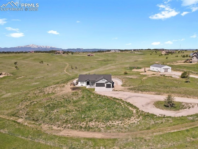 5409 Haes Haven Vw, Colorado Springs, CO 80908 - birds eye view of property with a mountain view and a rural view