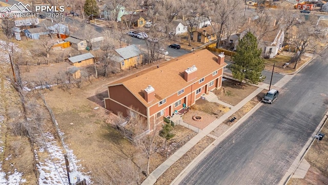 aerial view featuring a residential view