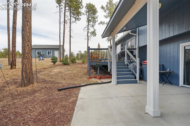 6770 Gun Club Trl, Colorado Springs, CO 80908 - view of yard featuring a deck and stairway