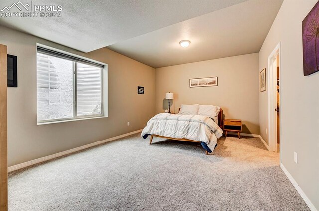 10790 Rolling Peaks Dr, Peyton, CO 80831 - carpeted bedroom featuring baseboards and a textured ceiling