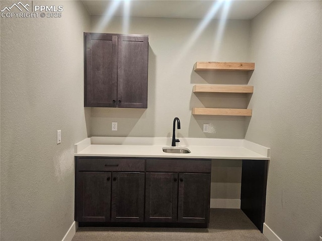 16207 Talons Bluff Ln, Monument, CO 80132 - bar area with a sink and baseboards
