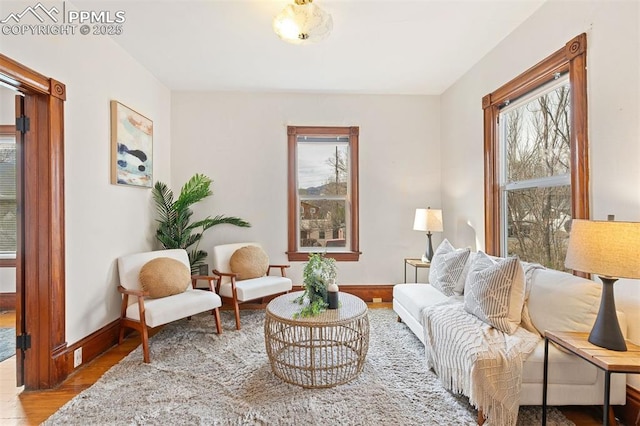 2721 W Bijou St, Colorado Springs, CO 80904 - living area with wood finished floors and baseboards