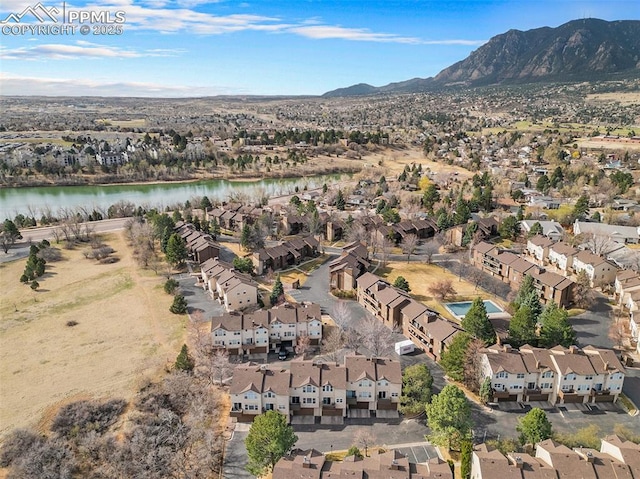 3272 Capstan Way, Colorado Springs, CO 80906 - aerial view featuring a residential view and a water and mountain view
